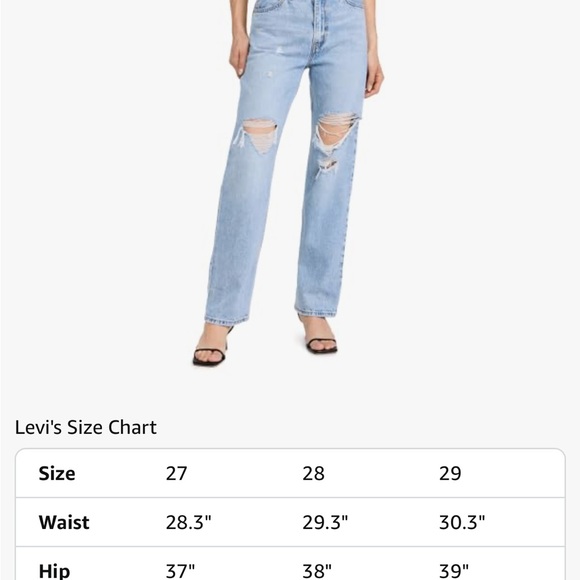 Levi's NWT Dad Jeans 28x30 distressed denim - Picture 1 of 4